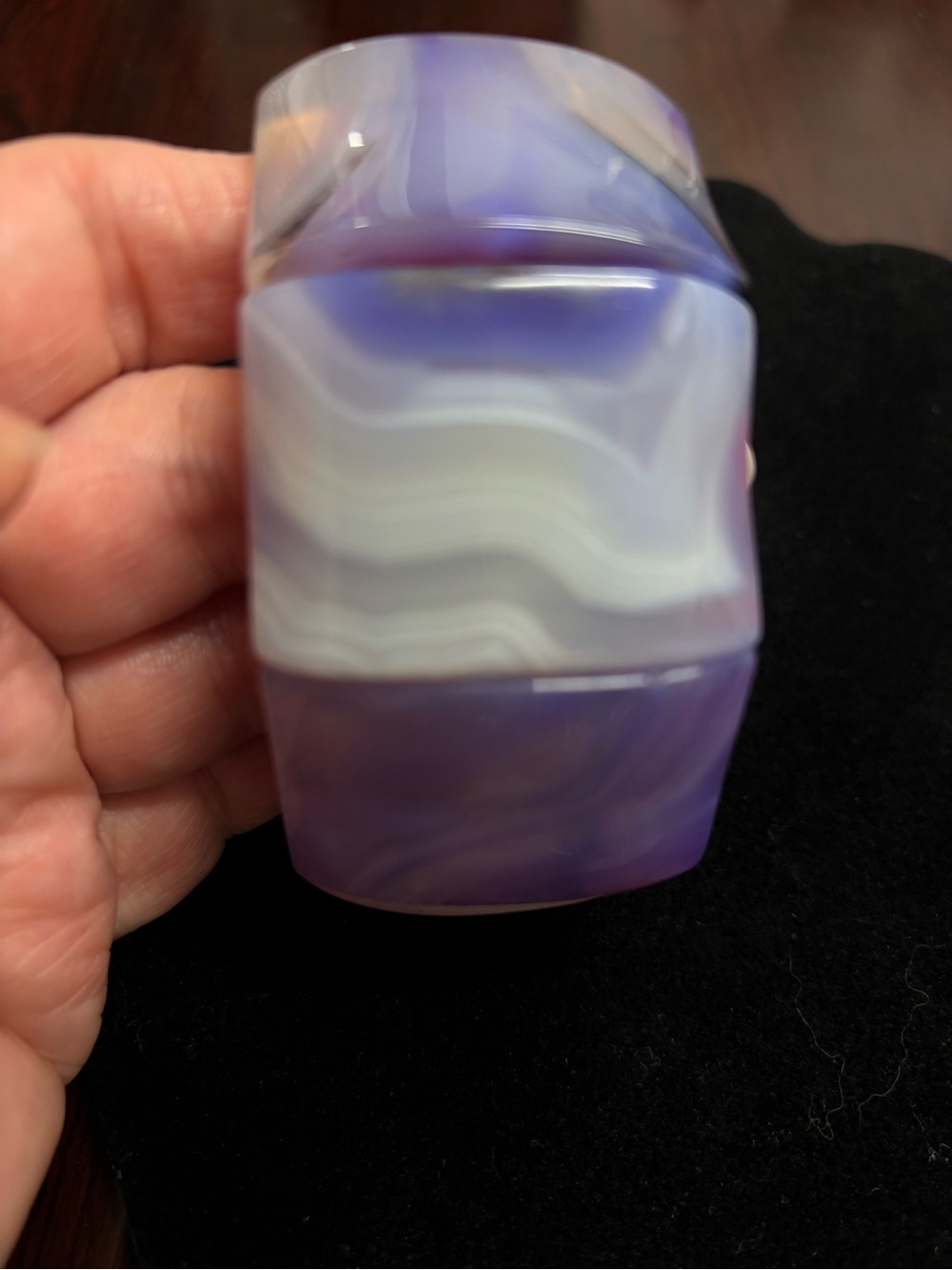 Stunning purple agate bracelet size 7.5 - Picture 6 of 6